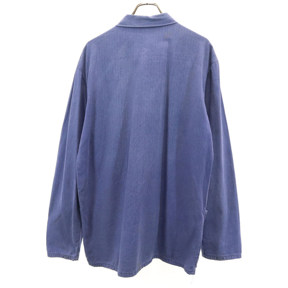 OZ KPT NALEPKU PRESOV 70s ヴィンテージ ヘリンボーン ユーロミリタリー ワークジャケット 紺紫 メンズ