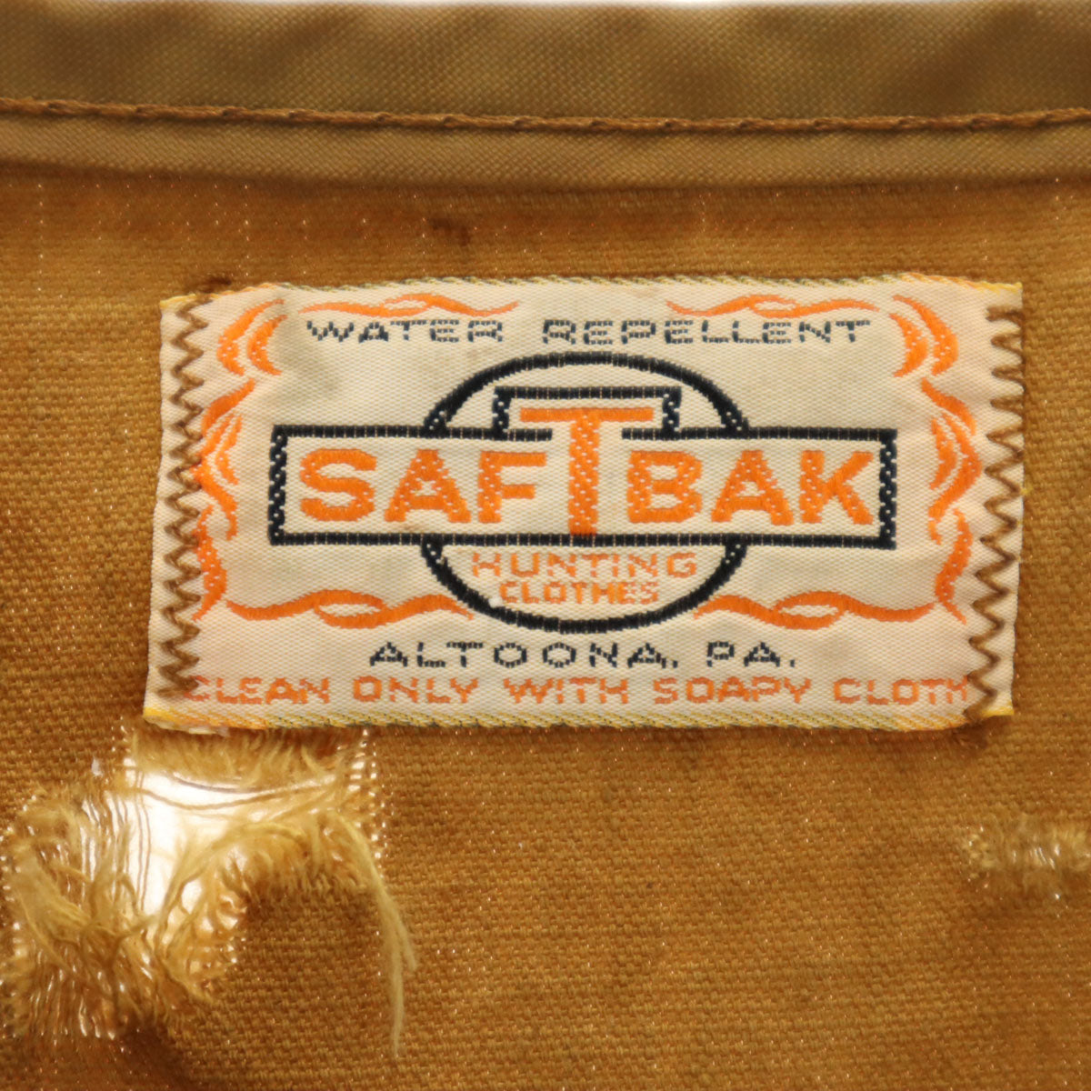 サフトバック 70s ヴィンテージ ハンティング ベスト キャメル メンズ