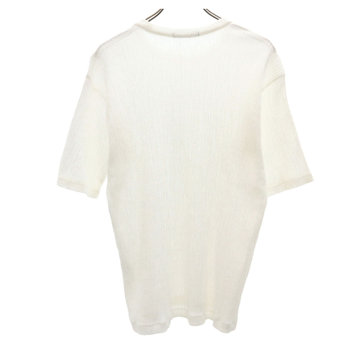 ISSEY MIYAKE MEN イッセイミヤケメン 日本製 半袖 プリーツ Tシャツ 4 ホワイト メンズ