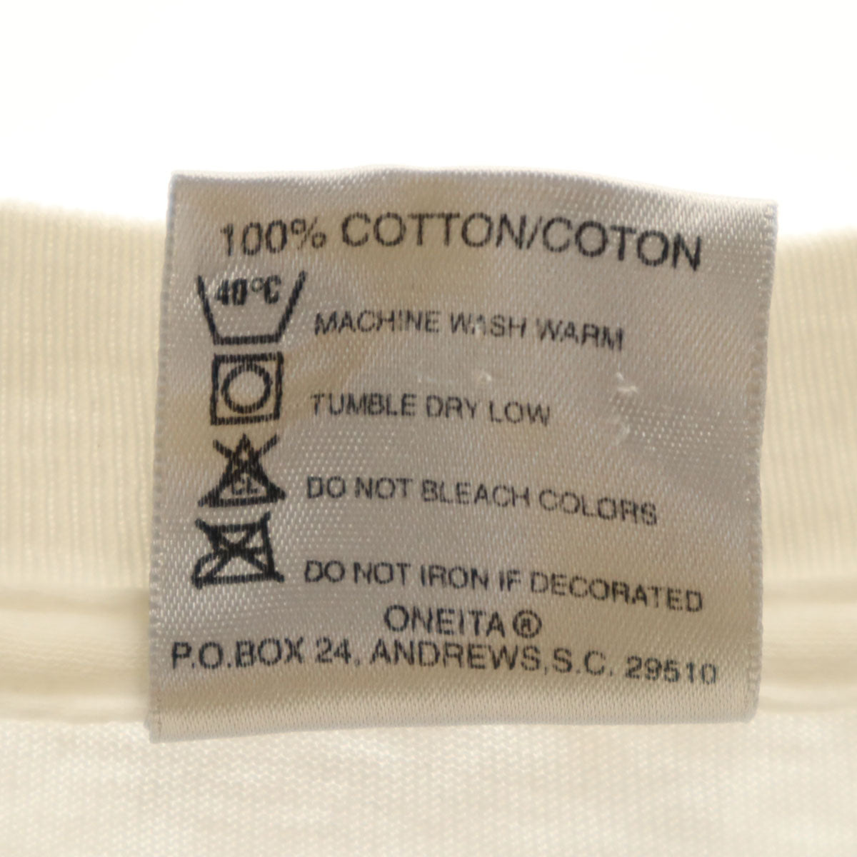 ONEITA オニータ 90s オールド バッドボーイ 半袖 Tシャツ L ホワイト POWER-T メンズ