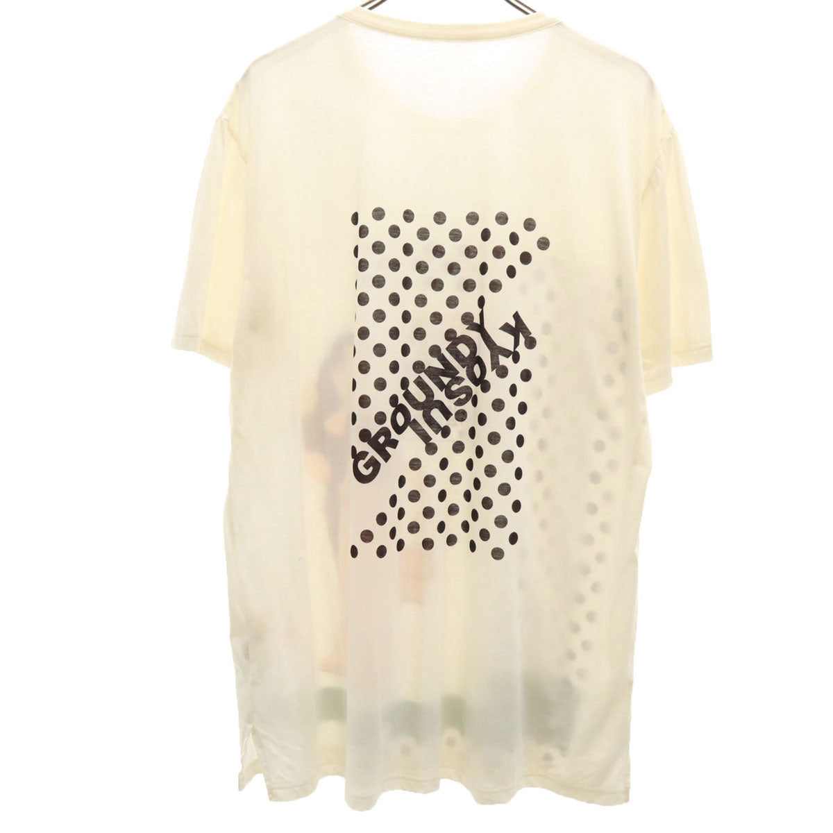 Ground Y グランドワイ 河鍋暁斎 コラボ 日本製 美人十二ヵ月カレンダー二月 半袖 Tシャツ 3 アイボリー ヨウジヤマモト メンズ