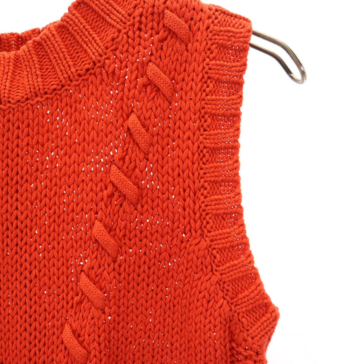 サヤカディビス ノースリーブ ニット S レッド レディース