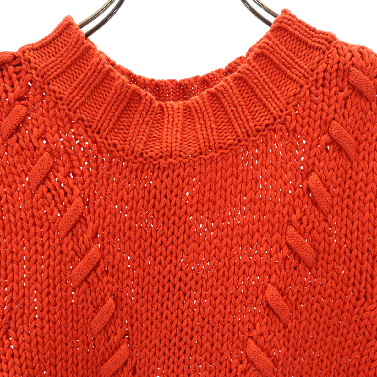 サヤカディビス ノースリーブ ニット S レッド レディース