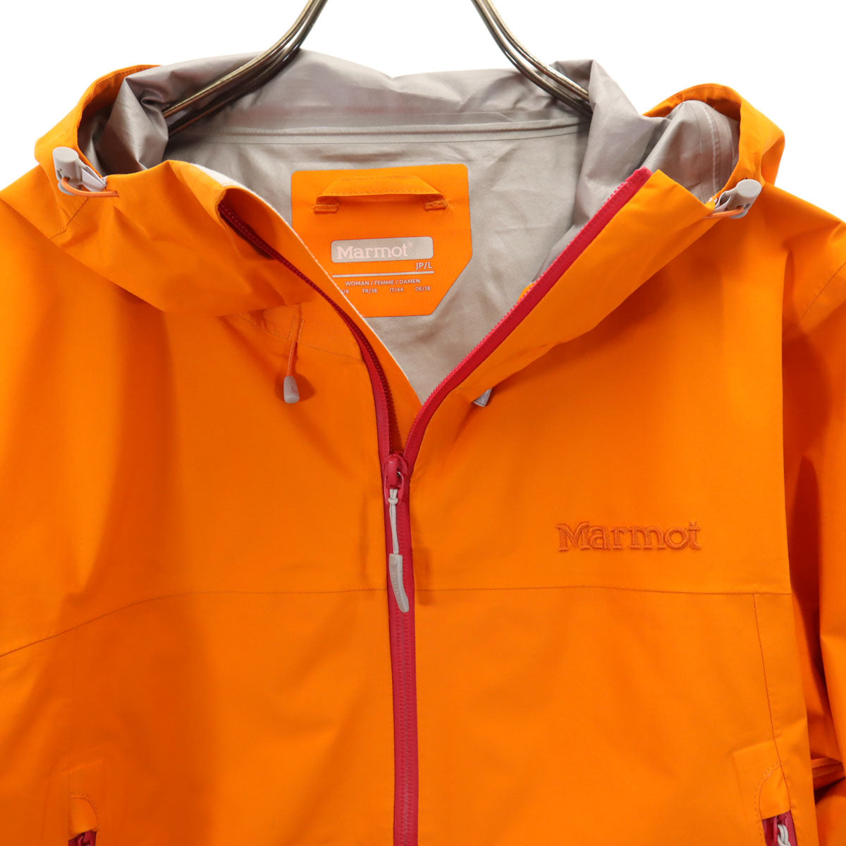 MARMOT マーモット レインジャケット L オレンジ アウトドア レディース