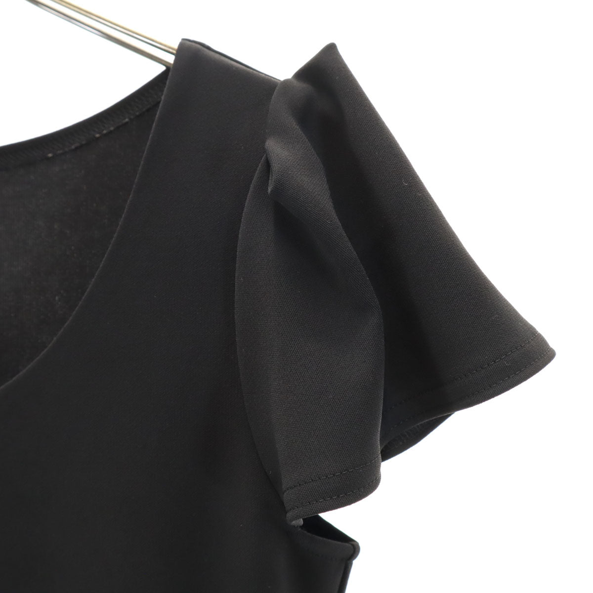 FOXEY NEW YORK フォクシーニューヨーク 日本製 半袖 カットソー 38 ブラック フレンチスリーブ レディース