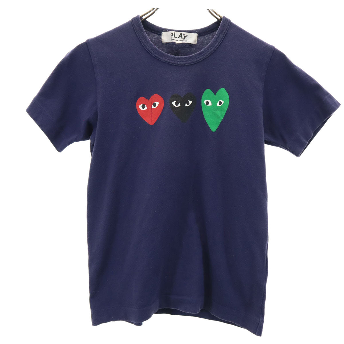 PLAY COMME des GARCONS プレイコムデギャルソン 2012年 日本製 半袖 Tシャツ M ネイビー レディース