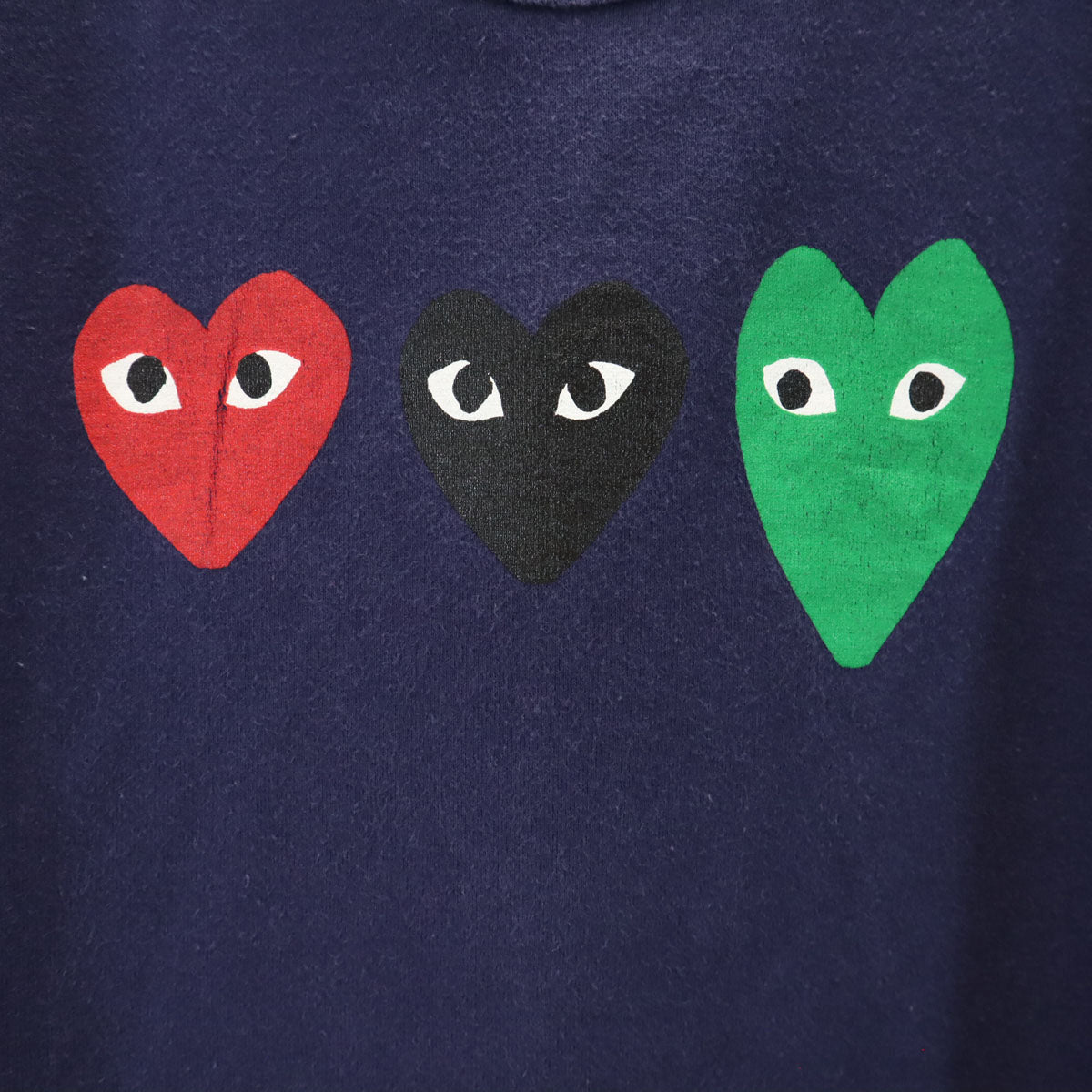 PLAY COMME des GARCONS プレイコムデギャルソン 2012年 日本製 半袖 Tシャツ M ネイビー レディース