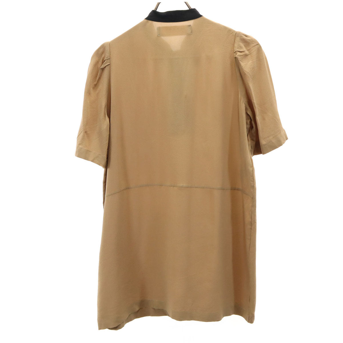 MARNI マルニ ポルトガル製 シルク 半袖 ブラウス 38 ブラウン プルオーバー レディース