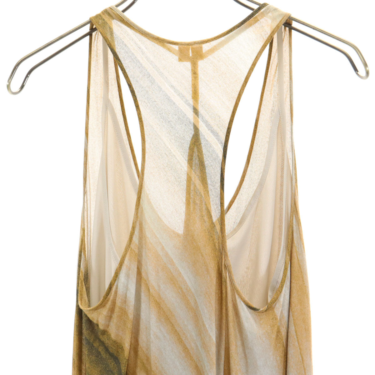 theory セオリー USA製 総柄 ノースリーブ チュニック P ブラウン レディース