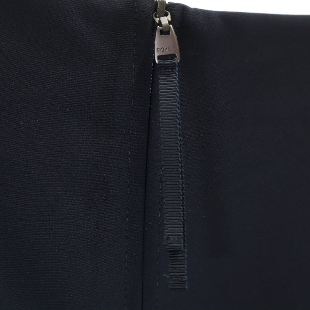 FOXEY NEW YORK フォクシーニューヨーク 日本製 半袖 ミニワンピース 38 濃紺 レディース