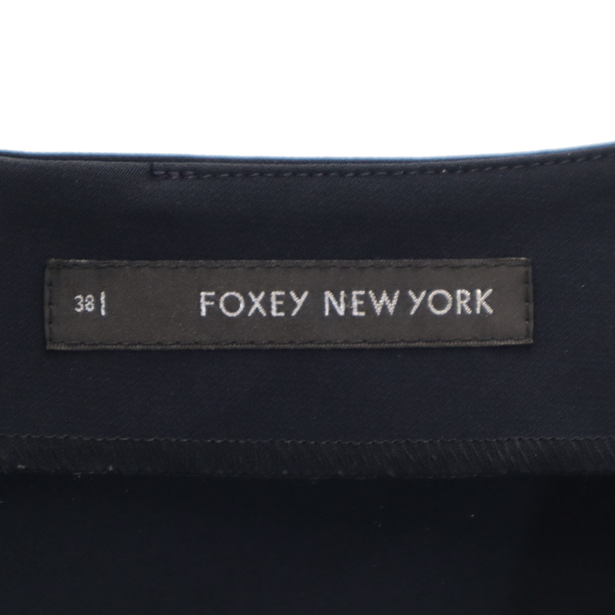 FOXEY NEW YORK フォクシーニューヨーク 日本製 半袖 ミニワンピース 38 濃紺 レディース