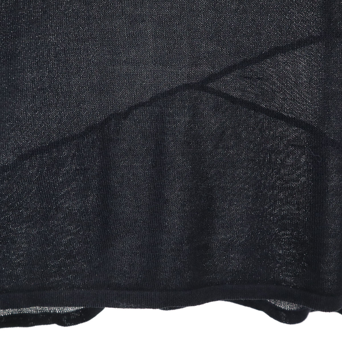 GUCCI グッチ イタリア製 シルク 半袖 ニット M 濃紺 レディース