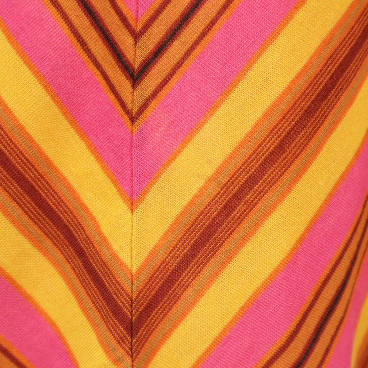 CELINE セリーヌ イタリア製 総柄 半袖 Vネック カットソー L ピンク レディース