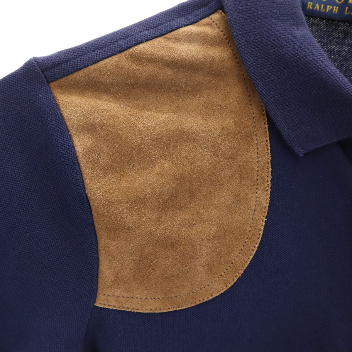 POLO RALPH LAUREN ポロラルフローレン 半袖 ポロシャツ S ネイビー 鹿の子地 レディース