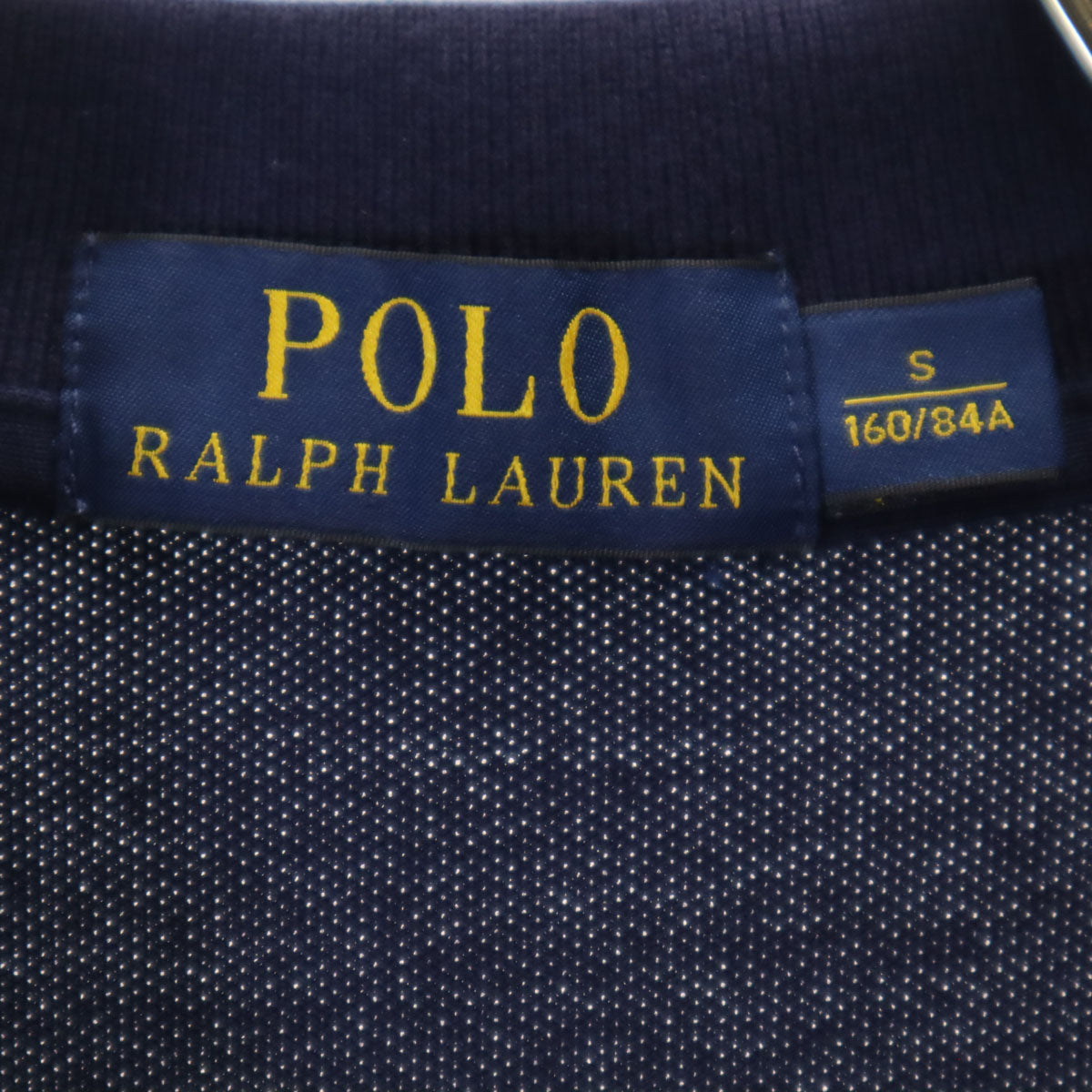 POLO RALPH LAUREN ポロラルフローレン 半袖 ポロシャツ S ネイビー 鹿の子地 レディース