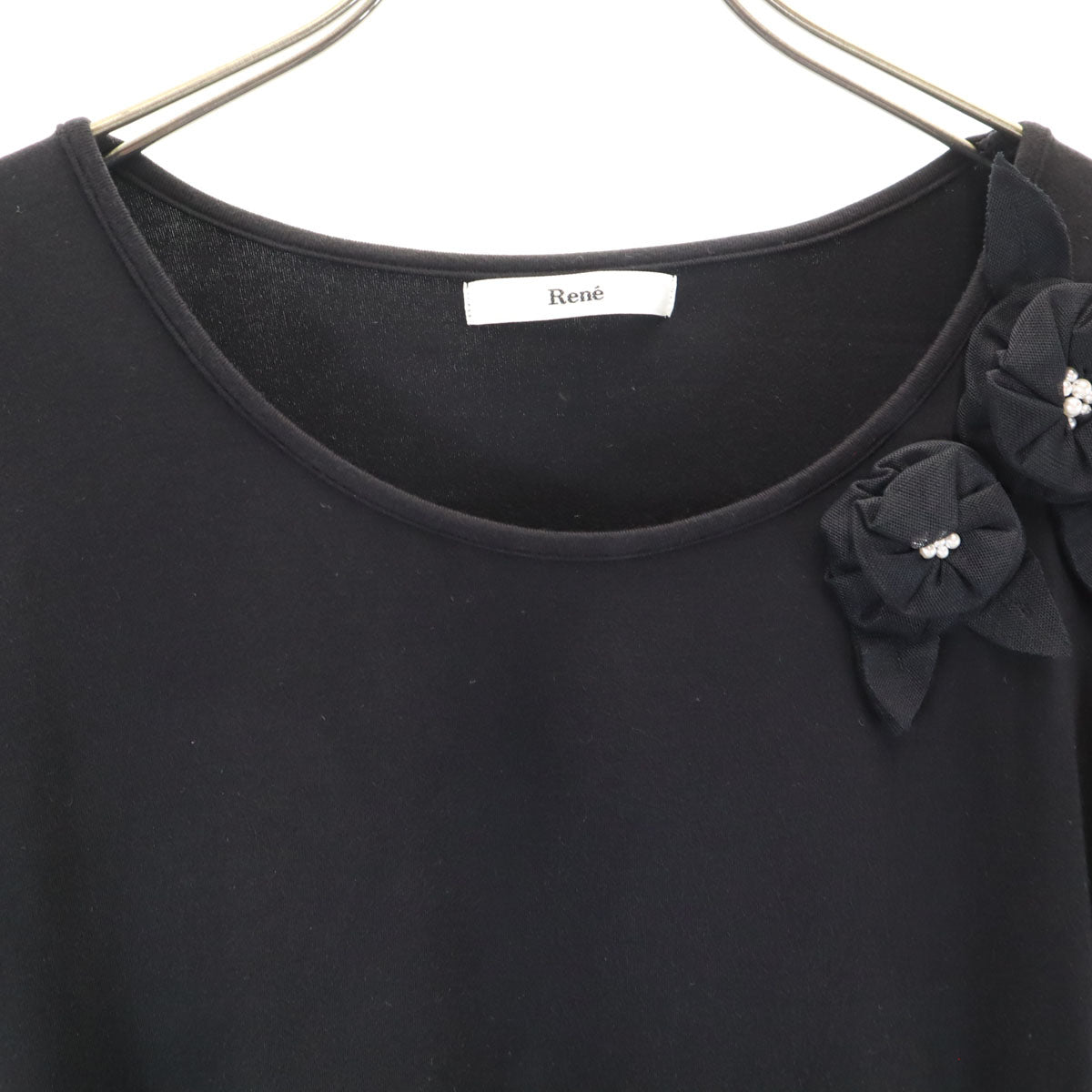 Rene ルネ 日本製 半袖 Tシャツ 38 黒 レディース