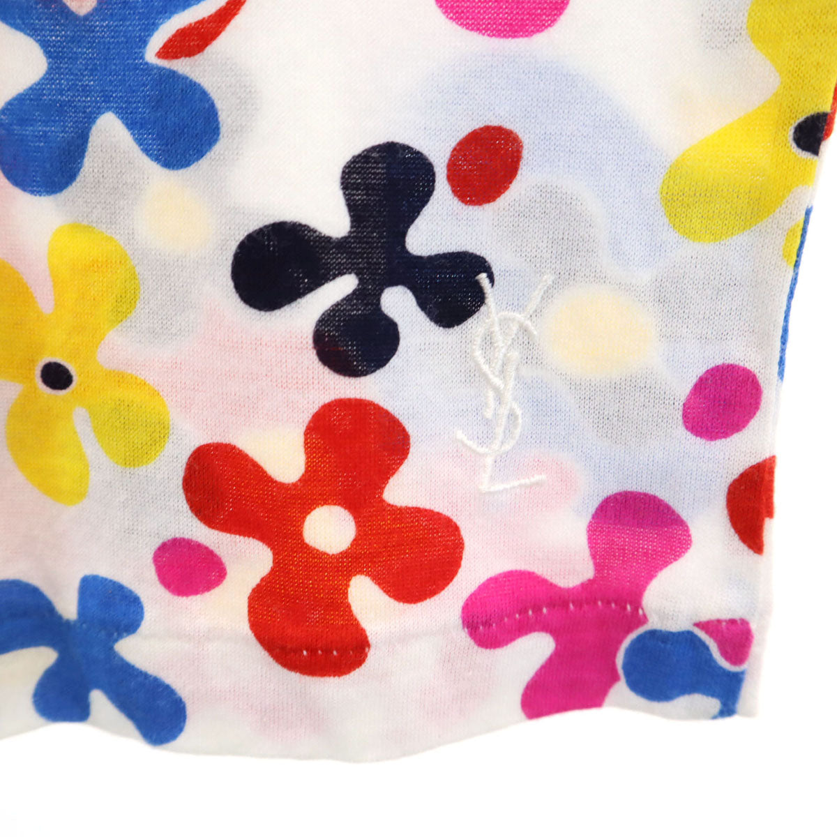 YVES SAINT LAURENT イヴサンローラン 未使用 花柄 ノースリーブ Tシャツ 140 タグ付き キッズ