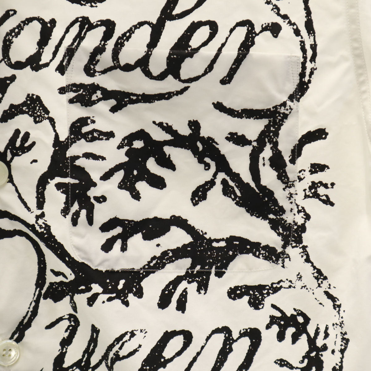 Alexander McQueen アレキサンダーマックイーン スカル 半袖 オープンカラーシャツ 15+ ホワイト メンズ