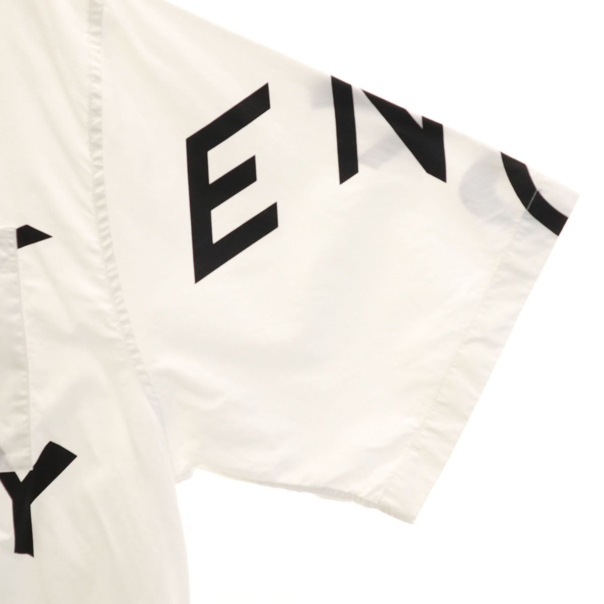 GIVENCHY ジバンシィ ポルトガル製 半袖 コットンシャツ 38 ホワイト メンズ