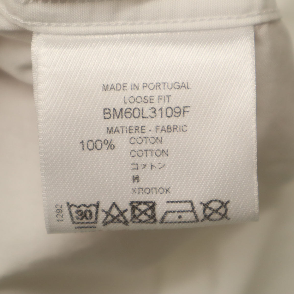 GIVENCHY ジバンシィ ポルトガル製 半袖 コットンシャツ 38 ホワイト メンズ