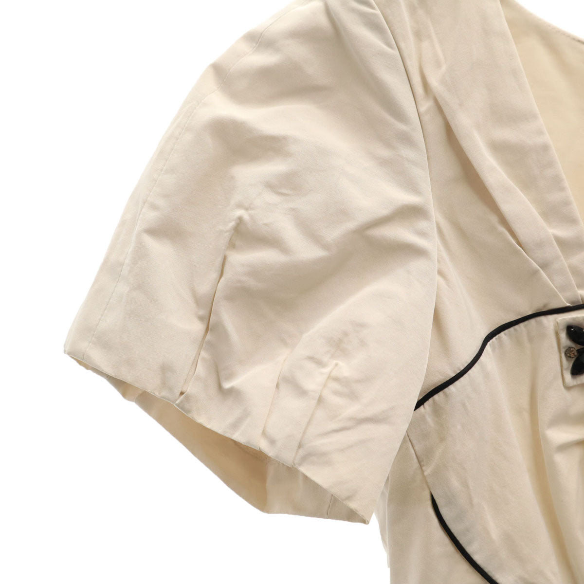 LOUIS VUITTON ルイヴィトン フランス製 半袖 ビスチェ 34 アイボリー レディース