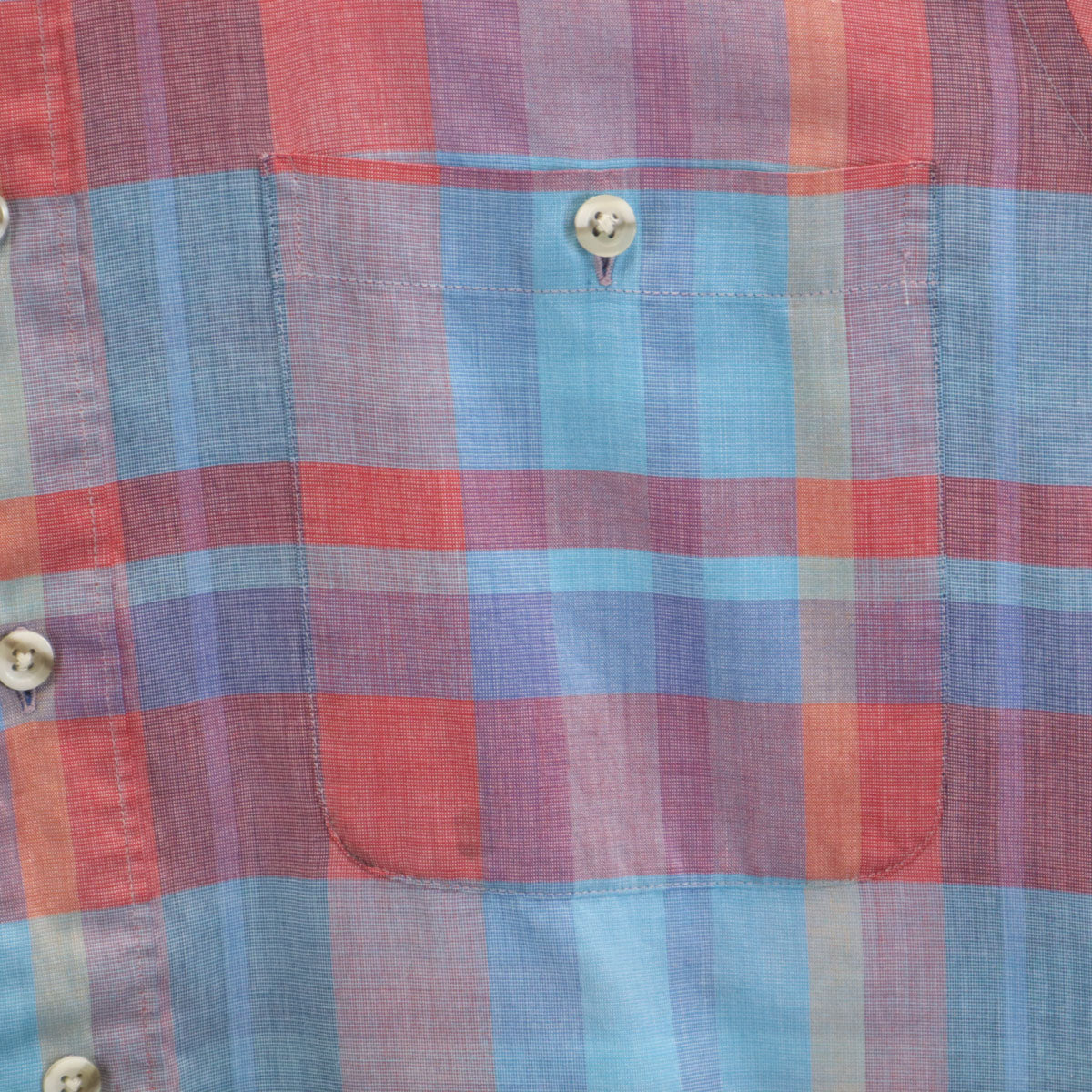 Christian Dior クリスチャンディオール 90s オールド チェック柄 半袖 ボタンダウンシャツ M ブルー メンズ