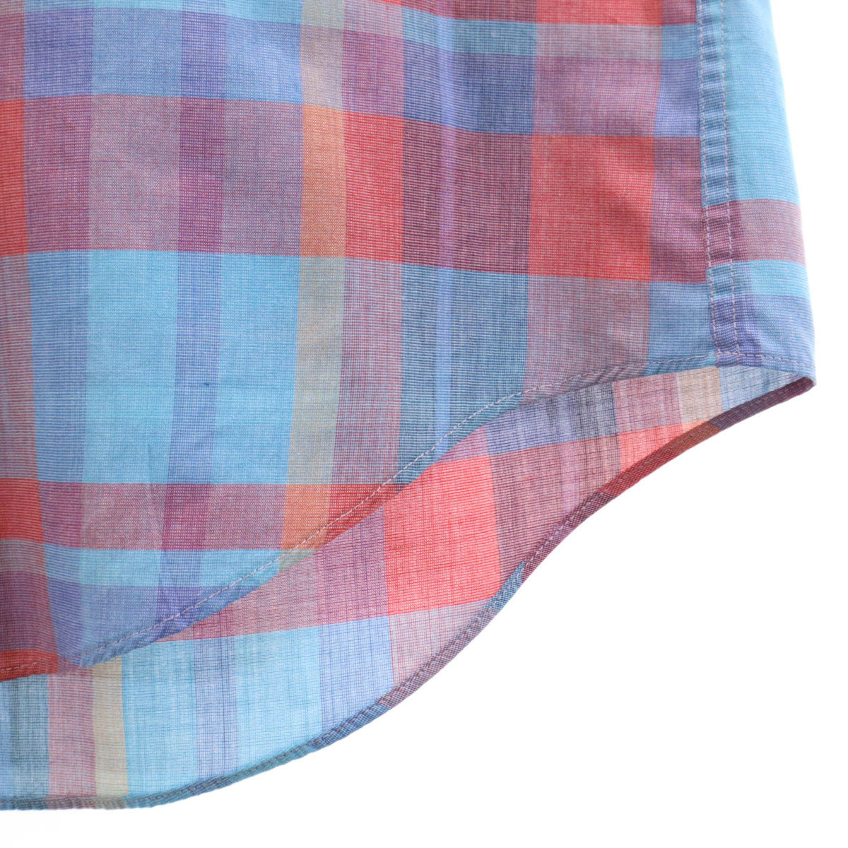 Christian Dior クリスチャンディオール 90s オールド チェック柄 半袖 ボタンダウンシャツ M ブルー メンズ