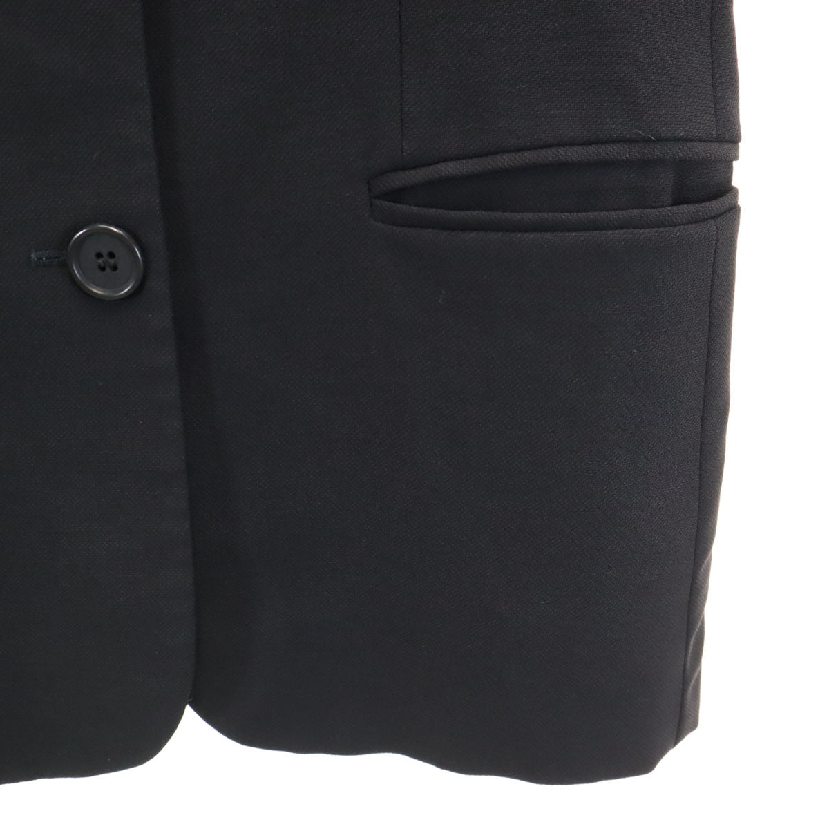 Emporio Armani エンポリオアルマーニ 90s イタリア製 ウール オールド パンツスーツ 上下 セットアップ 38/42 黒 レディース