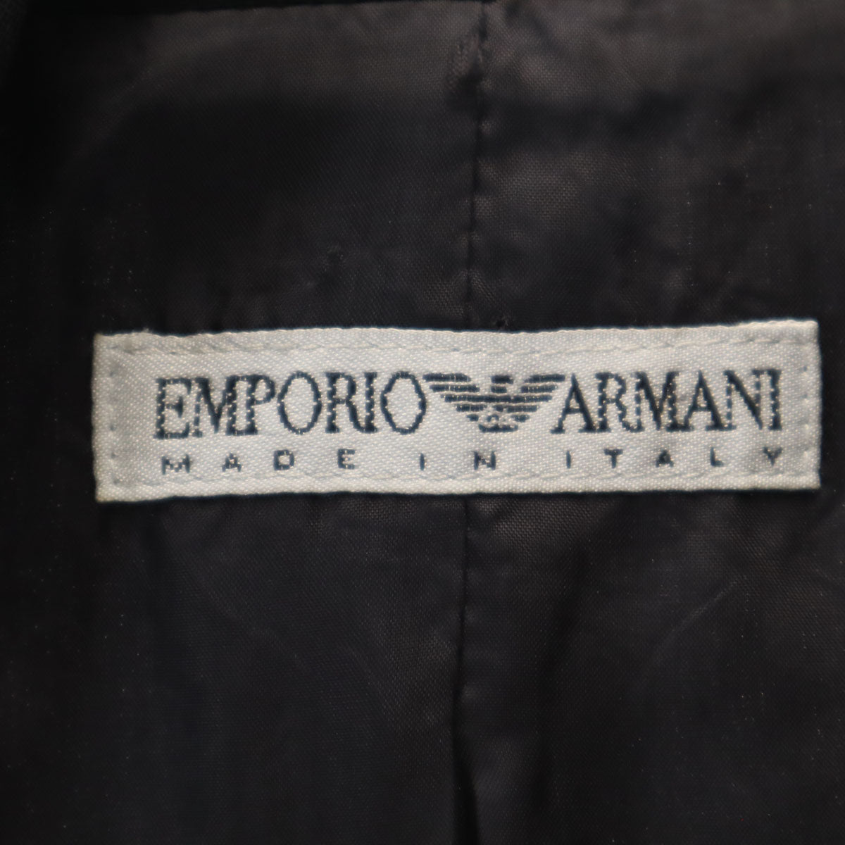 Emporio Armani エンポリオアルマーニ 90s イタリア製 ウール オールド パンツスーツ 上下 セットアップ 38/42 黒 レディース
