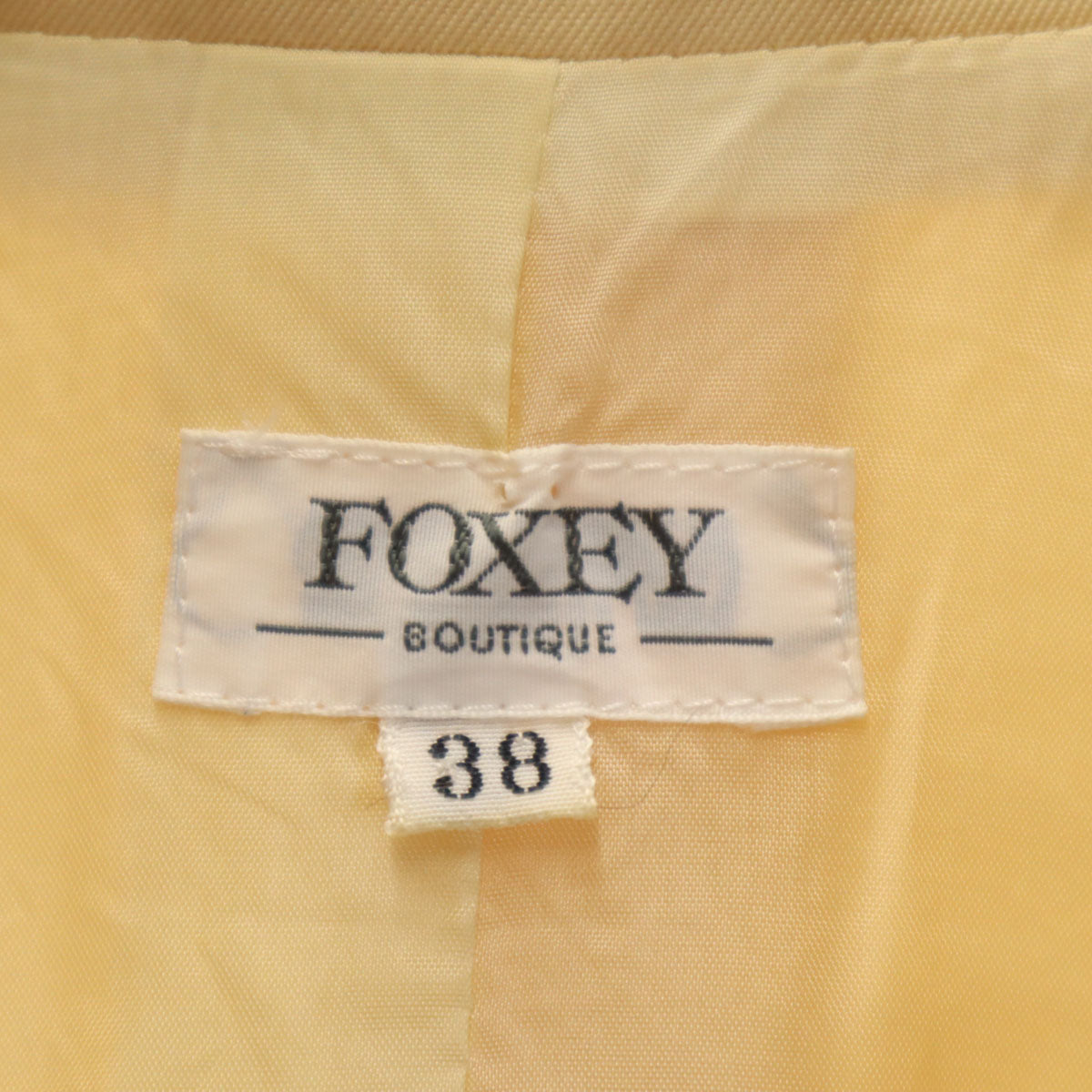 FOXEY フォクシー 日本製 ウール スカートスーツ 上下 セットアップ 38 ベージュ系 レディース