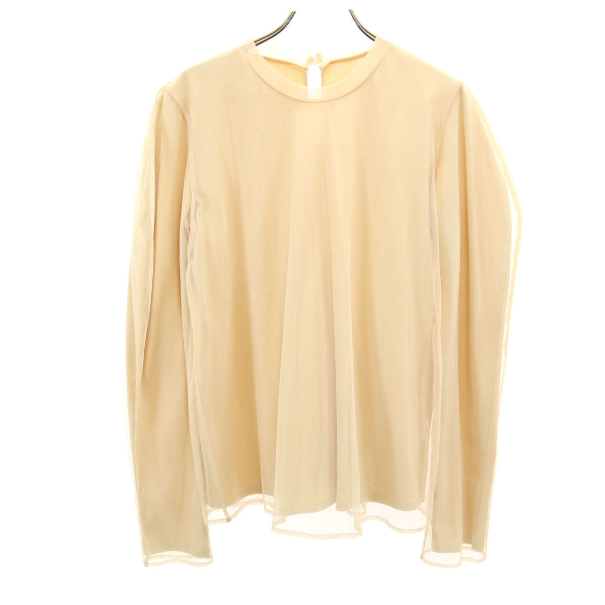 CLANE クラネ 長袖 メッシュレイヤード カットソー 2 ベージュ トップス レディース