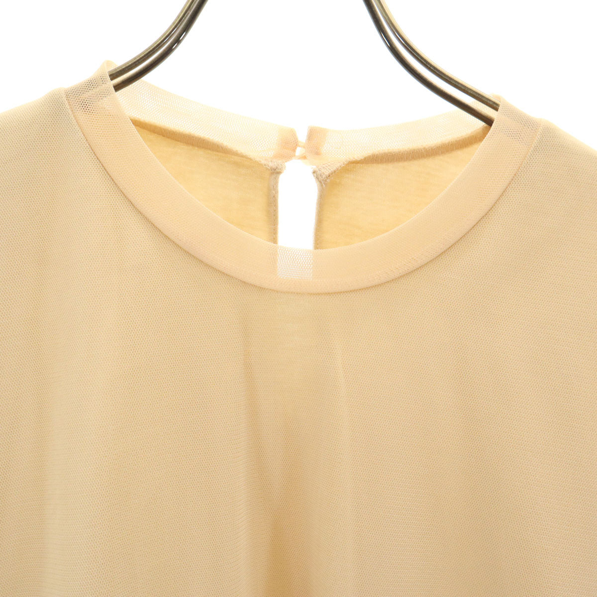 CLANE クラネ 長袖 メッシュレイヤード カットソー 2 ベージュ トップス レディース