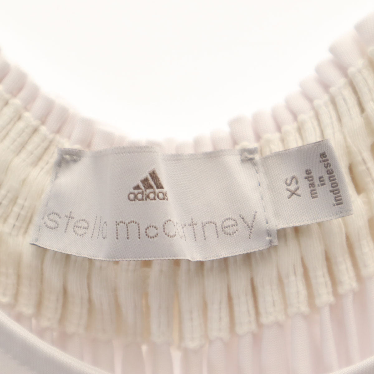 adidas アディダス Stella McCartney ステラマッカートニー コラボ ノースリーブ ノースリーブ カットソー XS ホワイト バックギャザー レディース