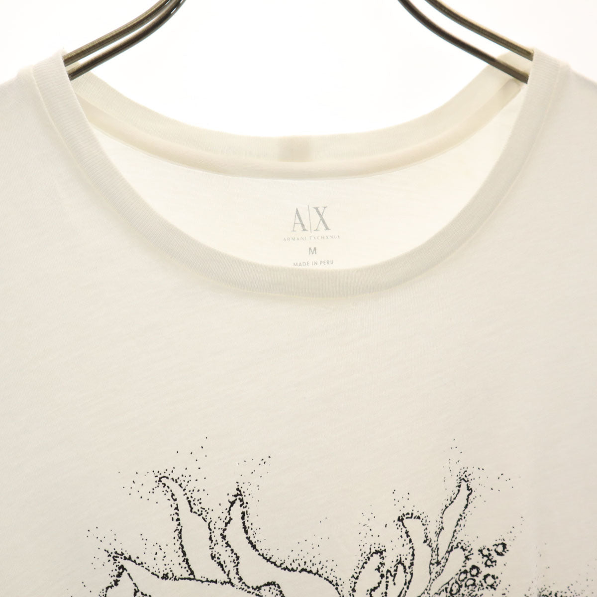 ARMANI EXCHANGE アルマーニエクスチェンジ 半袖 Tシャツ M ホワイト メンズ