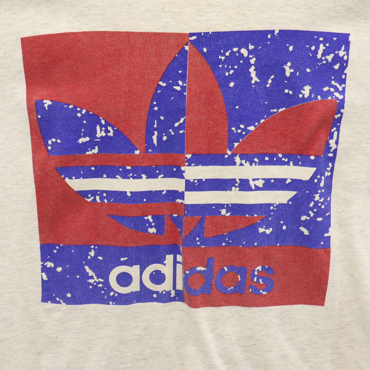 adidas アディダス 90s USA製 オールド トレフォイルロゴ 半袖 Tシャツ L グレー シングルステッチ メンズ