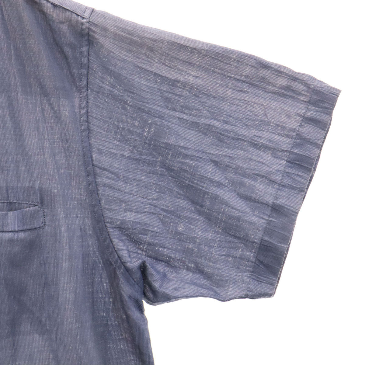 BALENCIAGA SPORT バレンシアガ スポーツ 90s オールド 半袖 ワッシャー加工 バンドカラーシャツ L チャコール メンズ