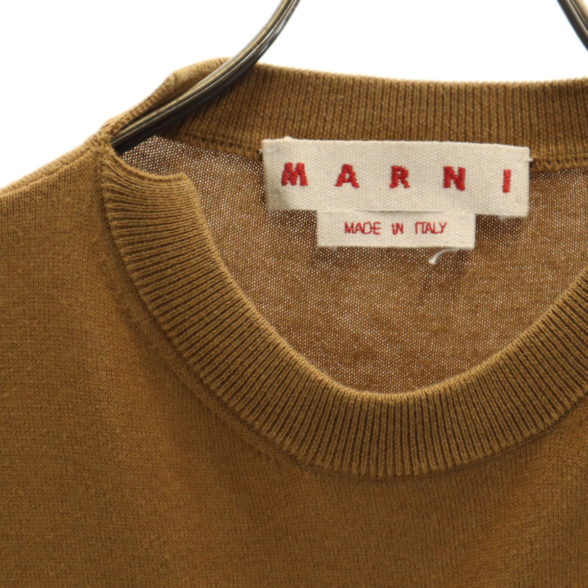 MARNI マルニ イタリア製 5分袖 ニット 38 ブラウン レディース