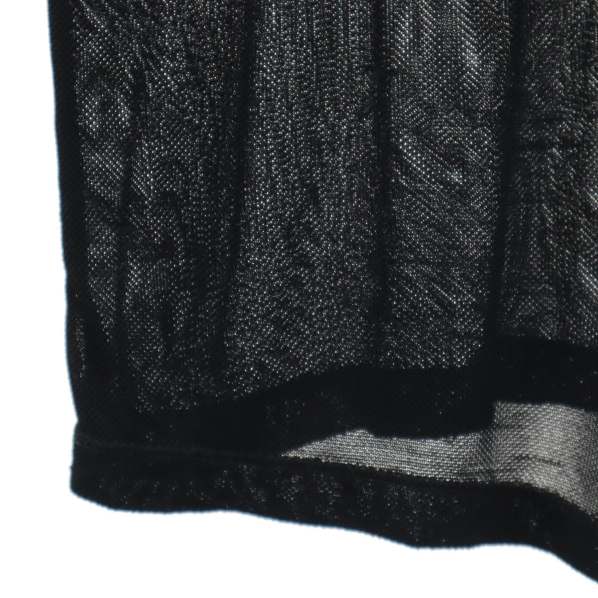 Emporio Armani エンポリオアルマーニ 90s イタリア製 オールド 半袖 ジップアップ メッシュ カットソー M ブラック レディース