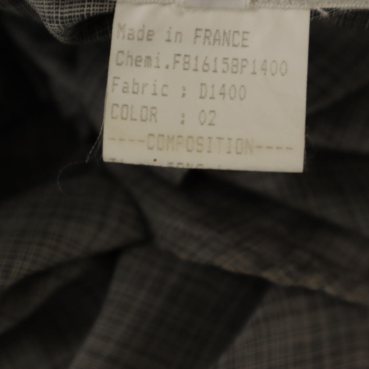 CELINE セリーヌ フランス製 シルクブレンド チェック柄 半袖 シャツ 42 グレー レディース