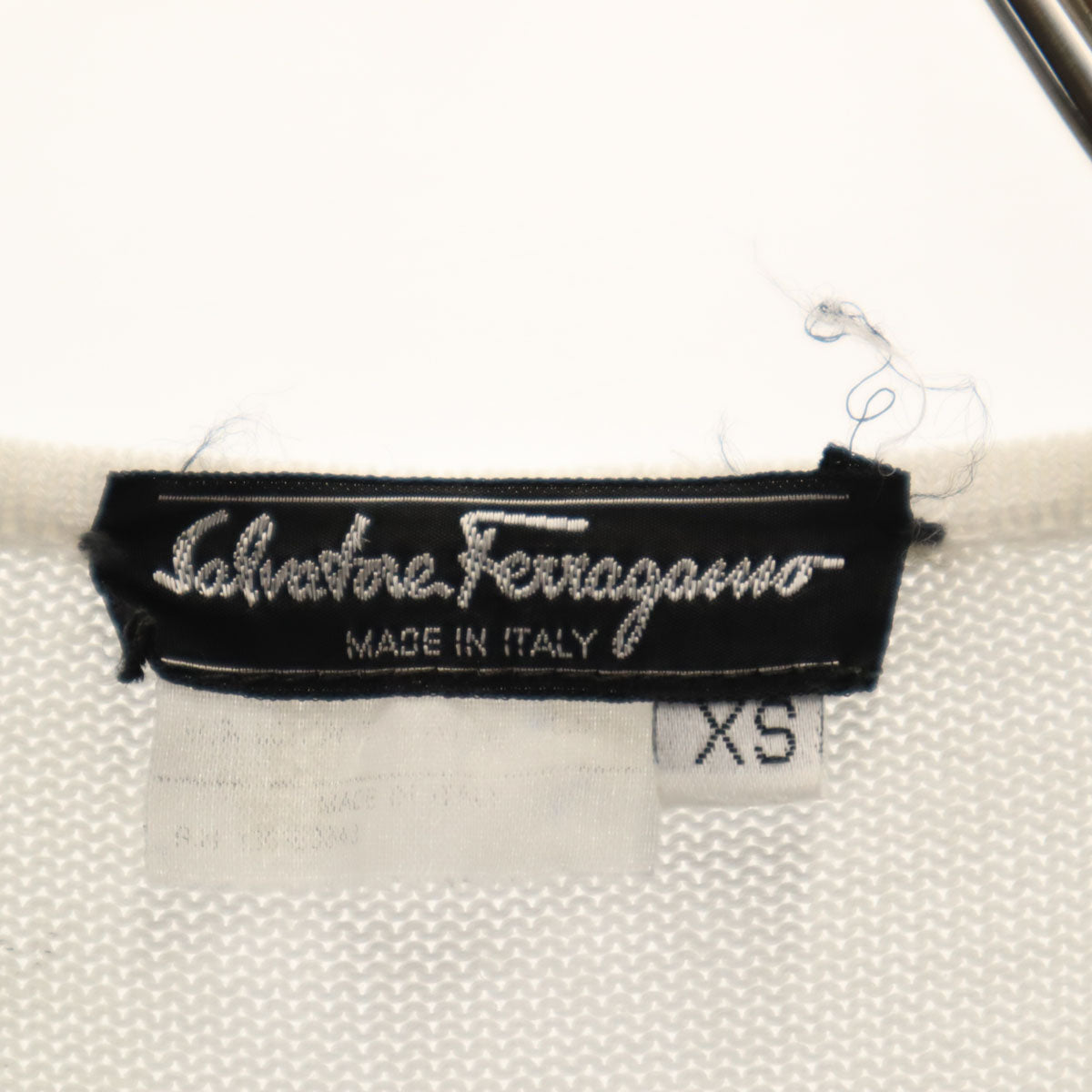 Salvatore Ferragamo サルヴァトーレフェラガモ 90s イタリア製 オールド 半袖 ニット XS ホワイト レディース
