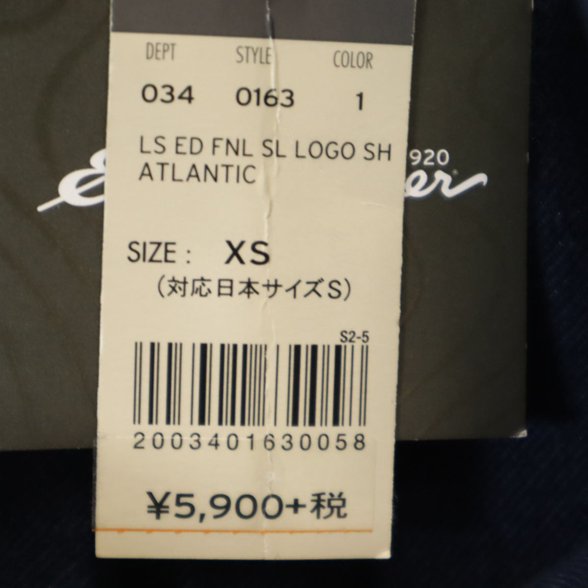 Eddie Bauer エディーバウアー 長袖 ボタンダウンシャツ XS ネイビー メンズ