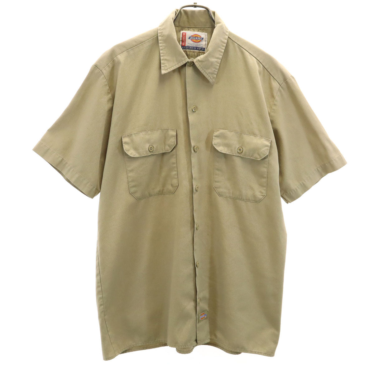 Dickies ディッキーズ 半袖 ワークシャツ M ベージュ メンズ