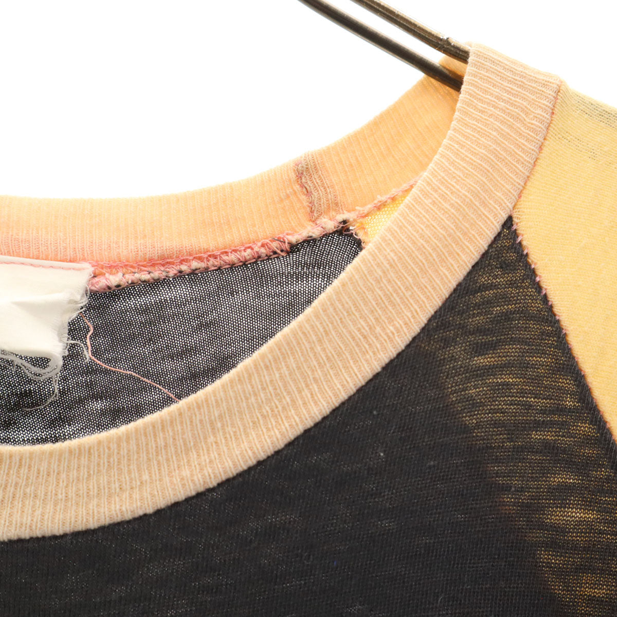 AZIA エイジア 80s パキ綿 5分袖 Tシャツ チャコールグレー バンT ロックバンド エイジア メンズ