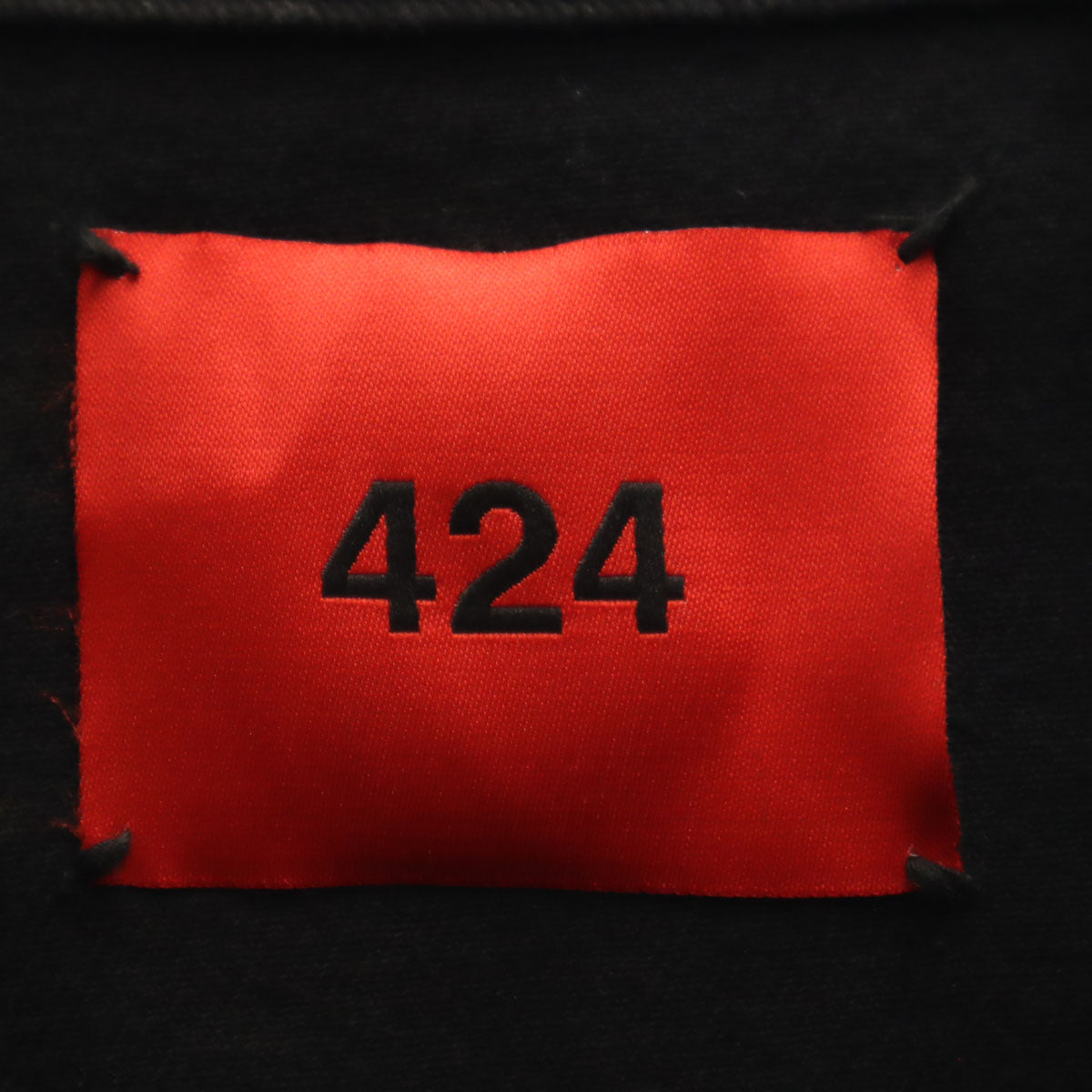 424 フォートゥーフォー ブリーチ加工 トラッカー ジャケット S ブラック メンズ