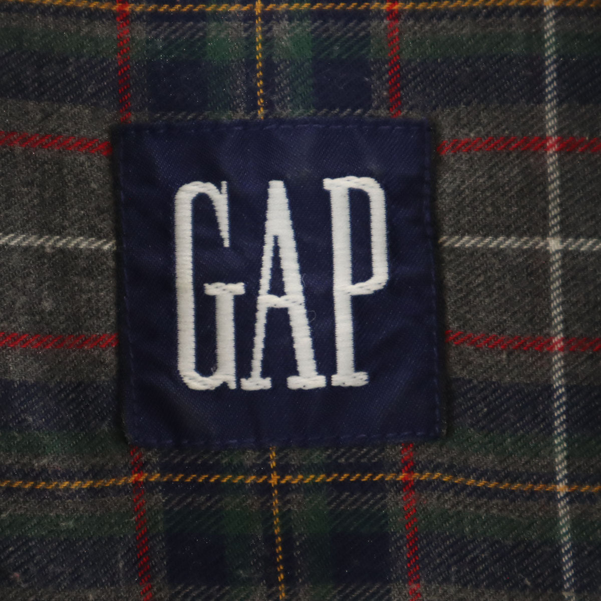 GAP ギャップ 90s オールド チェック柄 半袖 ボタンダウンシャツ L グレー系 メンズ