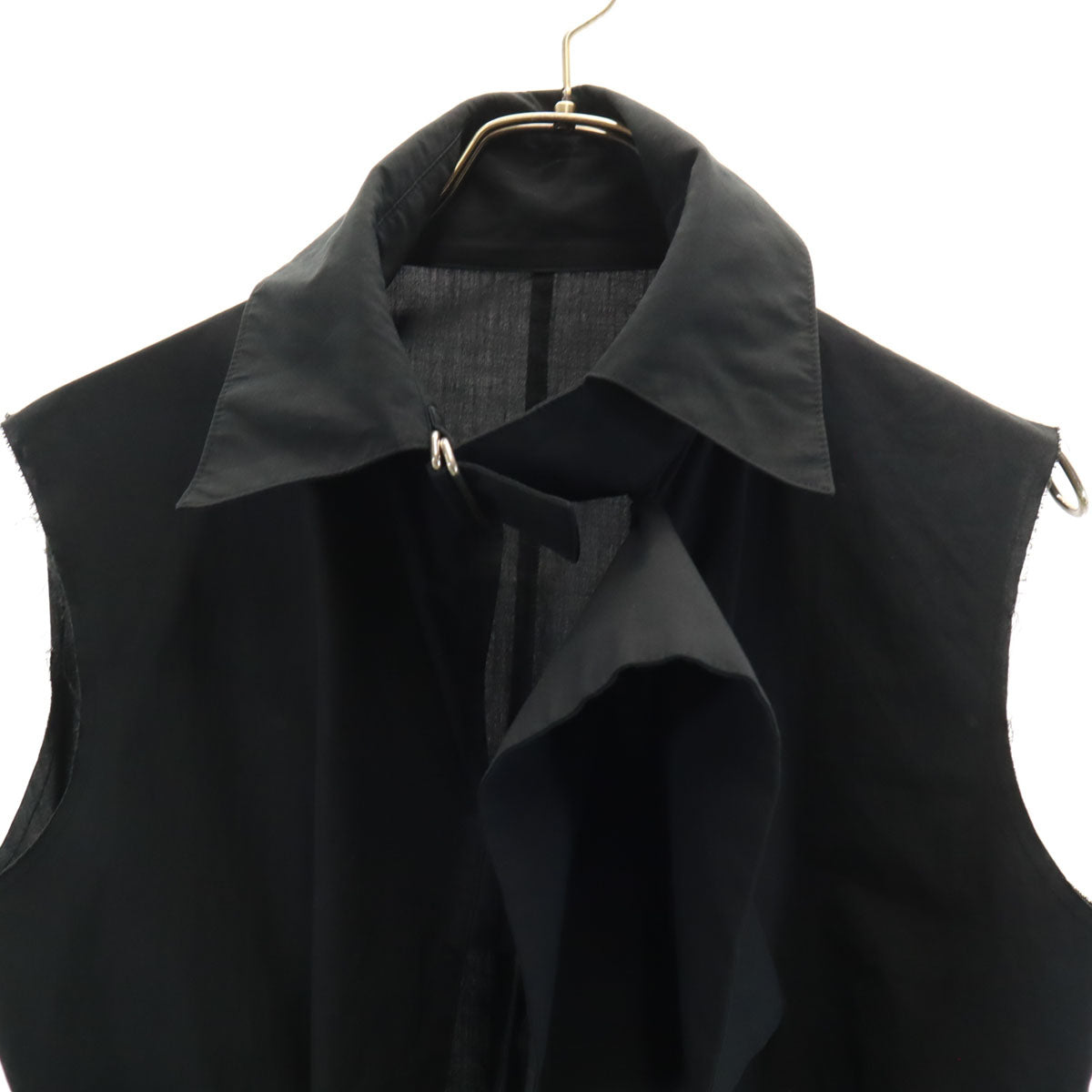 Yohji Yamamoto ヨウジヤマモト 日本製 ノースリーブ シャツ 2 ブラック レディース