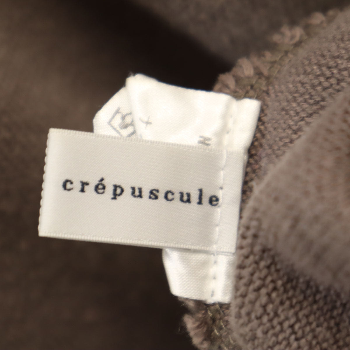 crepuscule クレプスキュール 日本製 5分袖 ハーフジップ ニット ポロシャツ 3 ブラウン メンズ