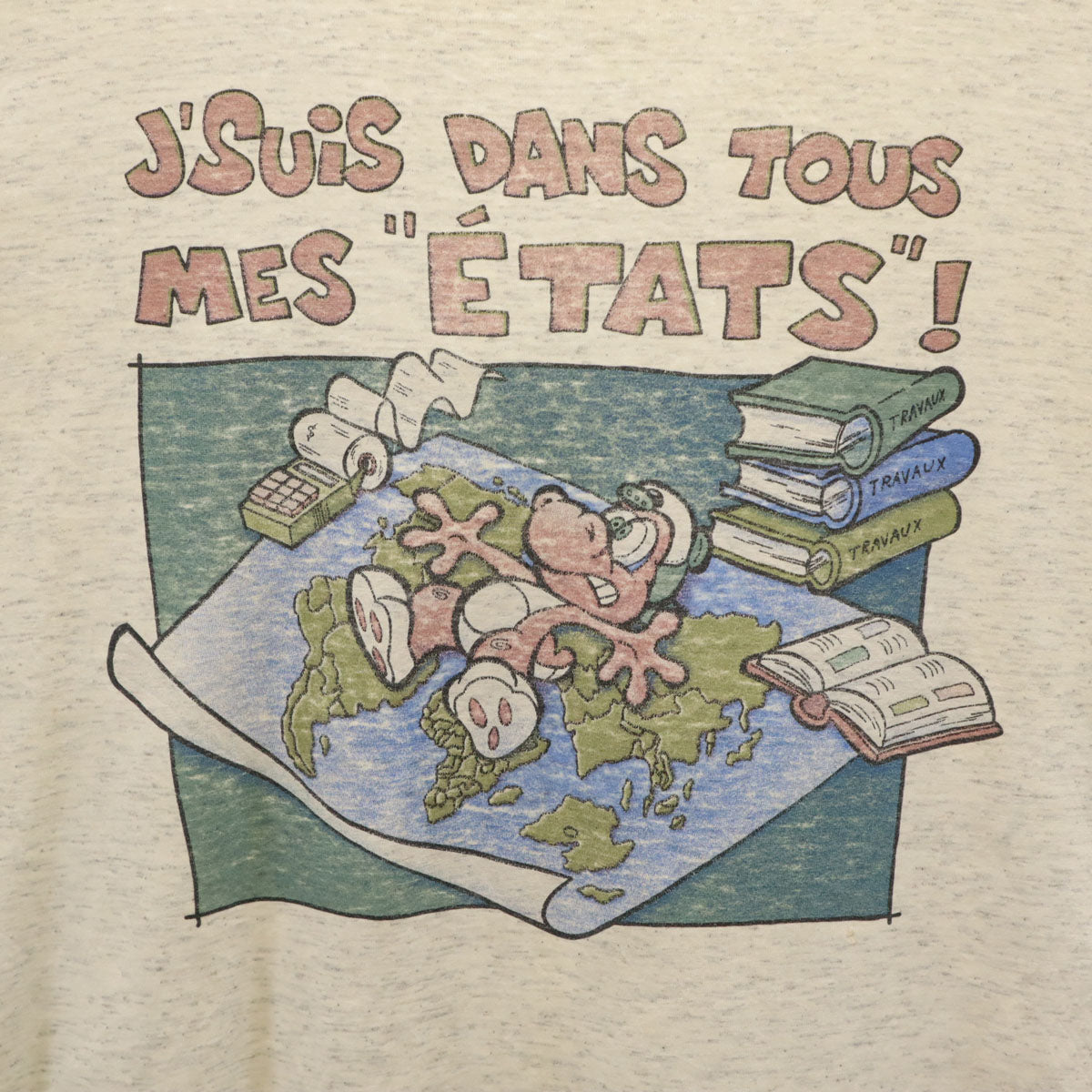 HUMEUR DESIGN 90s カナダ製 オールド メッセージ プリント 半袖 Tシャツ XL グレー シングルステッチ メンズ