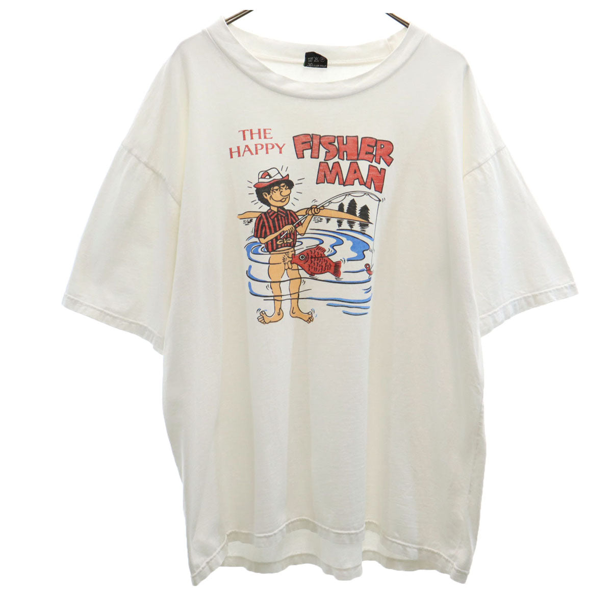 FUNNY ファニー オールド フィッシャーマン 半袖 Tシャツ XXL ホワイト ビッグサイズ メンズ