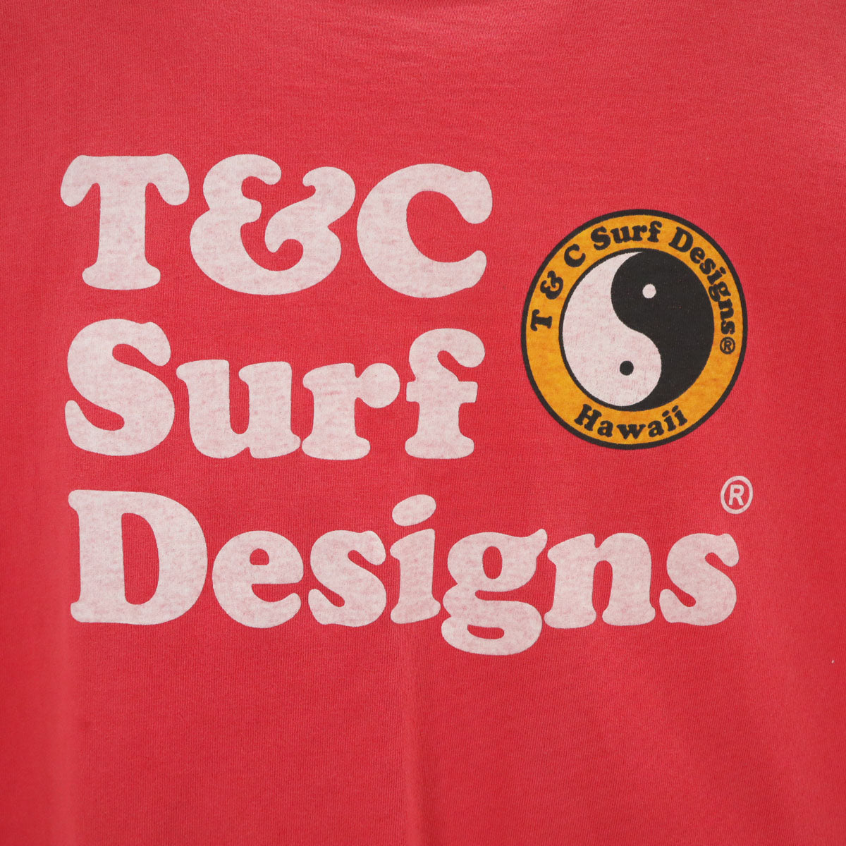 Town&Country タウンアンドカントリー プリント 半袖 Tシャツ L 赤 メンズ